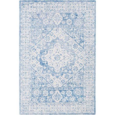 Baconton Hand-Hooked Wool Pale Blue/Ivory Area Rug Bungalow Rose Rug Size: Rectangle 3&3x22 x 5&3x22