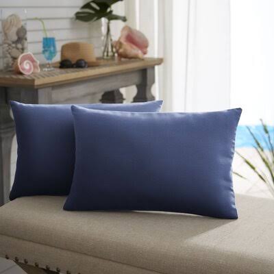 Whalen Outdoor Rectangular Pillow Cover & Insert Color: Dark Blue