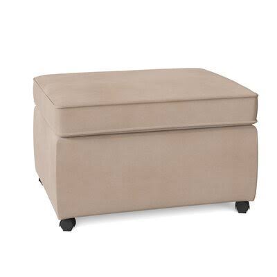 Birch Lane Manning 28x22 Rectangle Standard Ottoman Body Fabric Microsuede Oyster