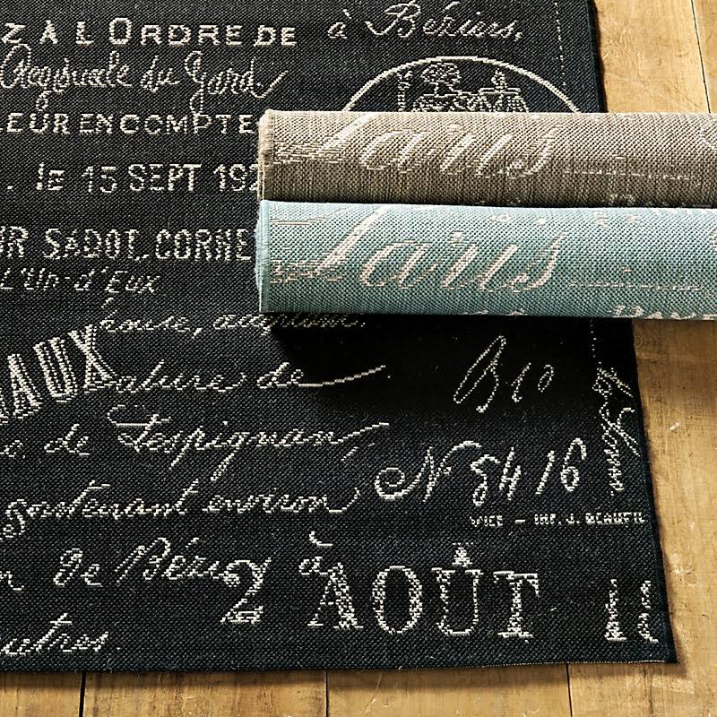 Document Indoor/Outdoor Rug Black/Ivory 3' 11 x 5' 7 - Ballard Designs