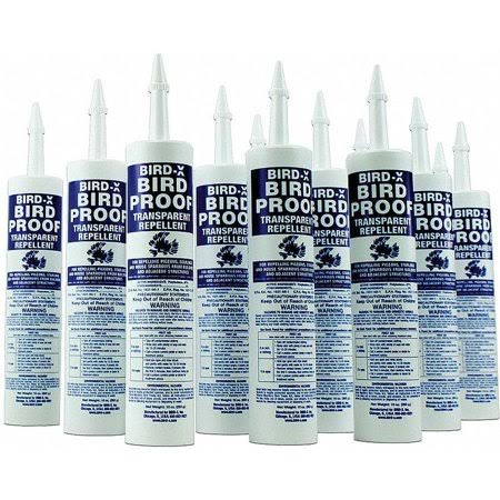 Bird-X Bird Repellent, Weight: 10.5 oz., Used for Geese, Ducks, Pigeons, Crows, Starlings, Grackles, Other - BP-CART