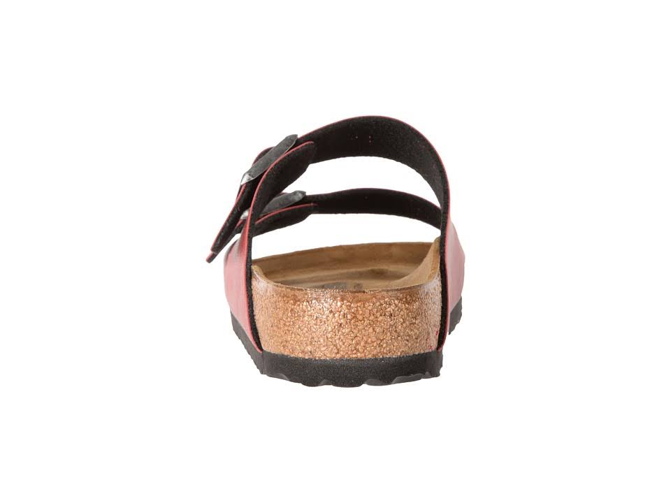 Birkenstock Women's Arizona Sandal - 42 - Bordeaux Pull Up Birko-Flor
