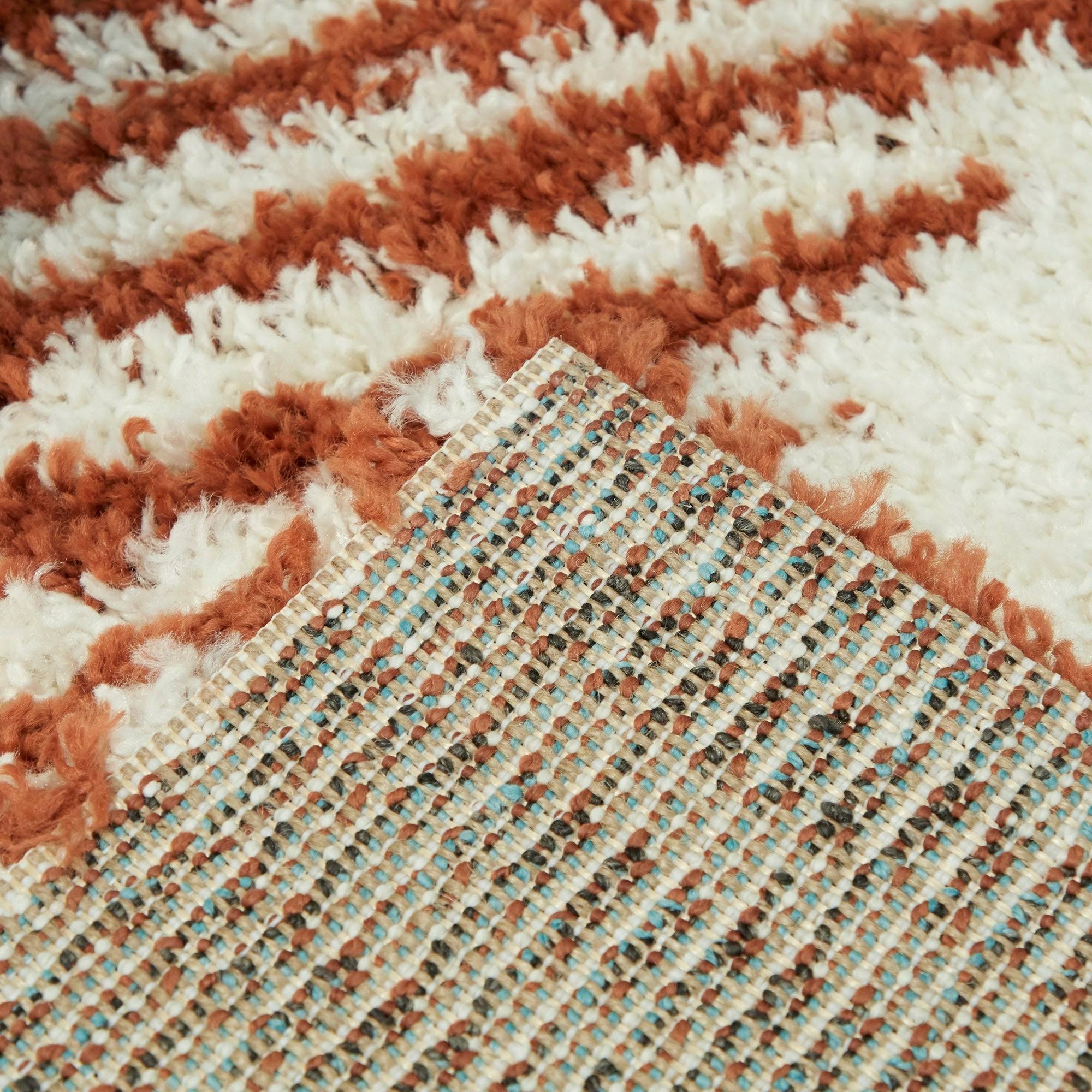 BALTA Hughes Teal 8 ft. x 10 ft. Striped Shag Area Rug, Blue