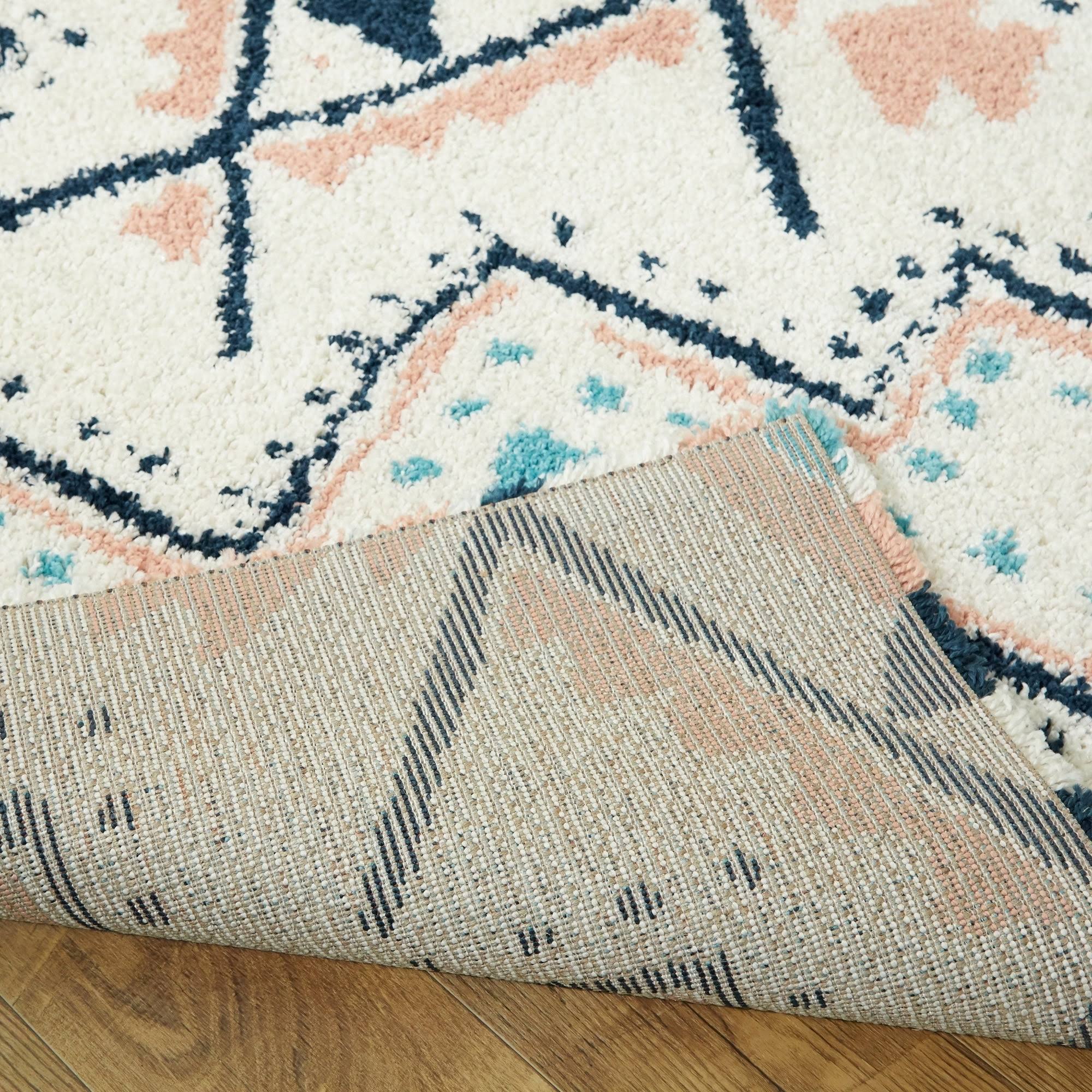 BALTA Dakarai Southwestern Shag Navy 5 ft. x 7 ft. Area Rug, Blue