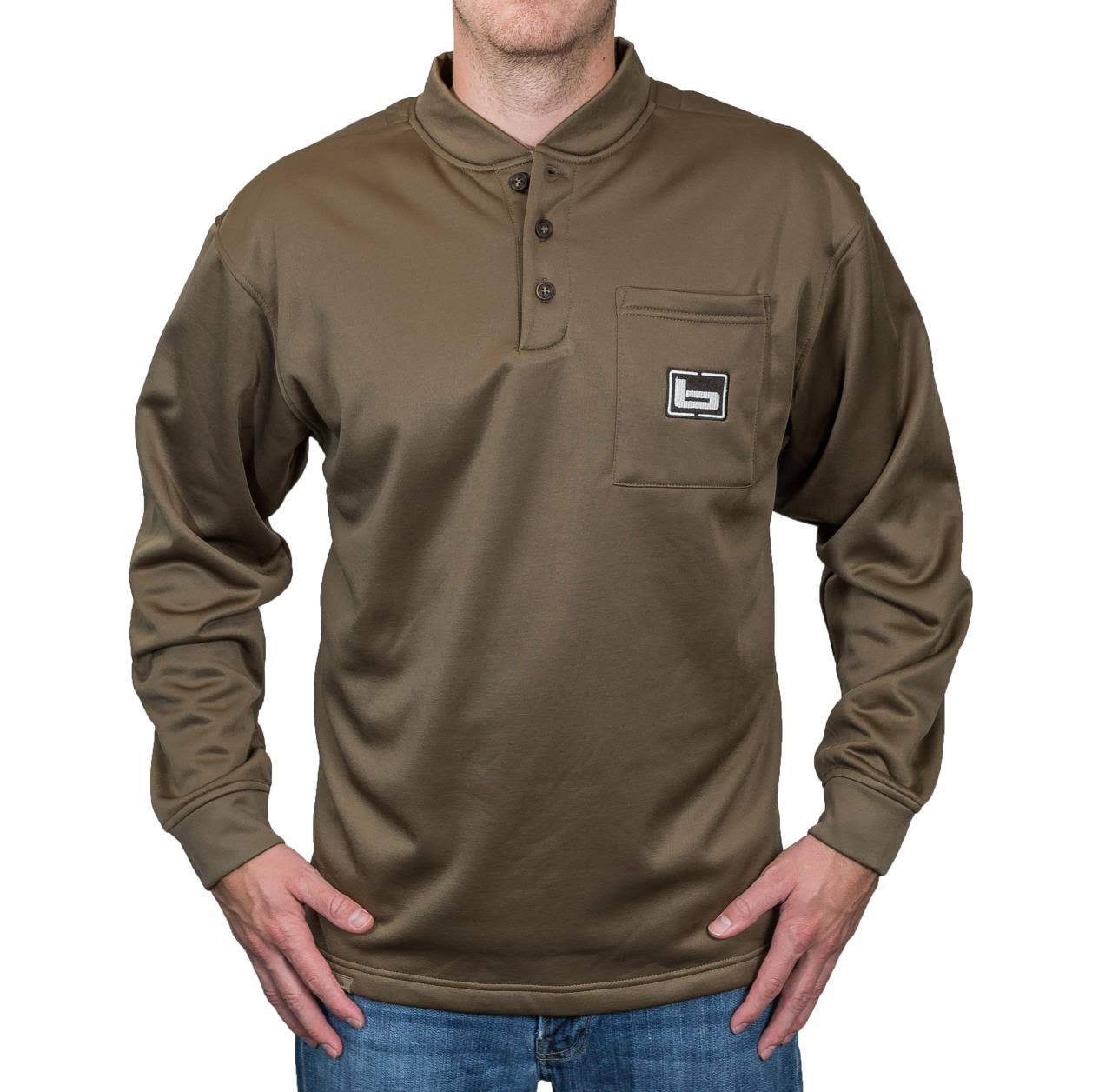 Banded Tec Fleece Henley Shirt