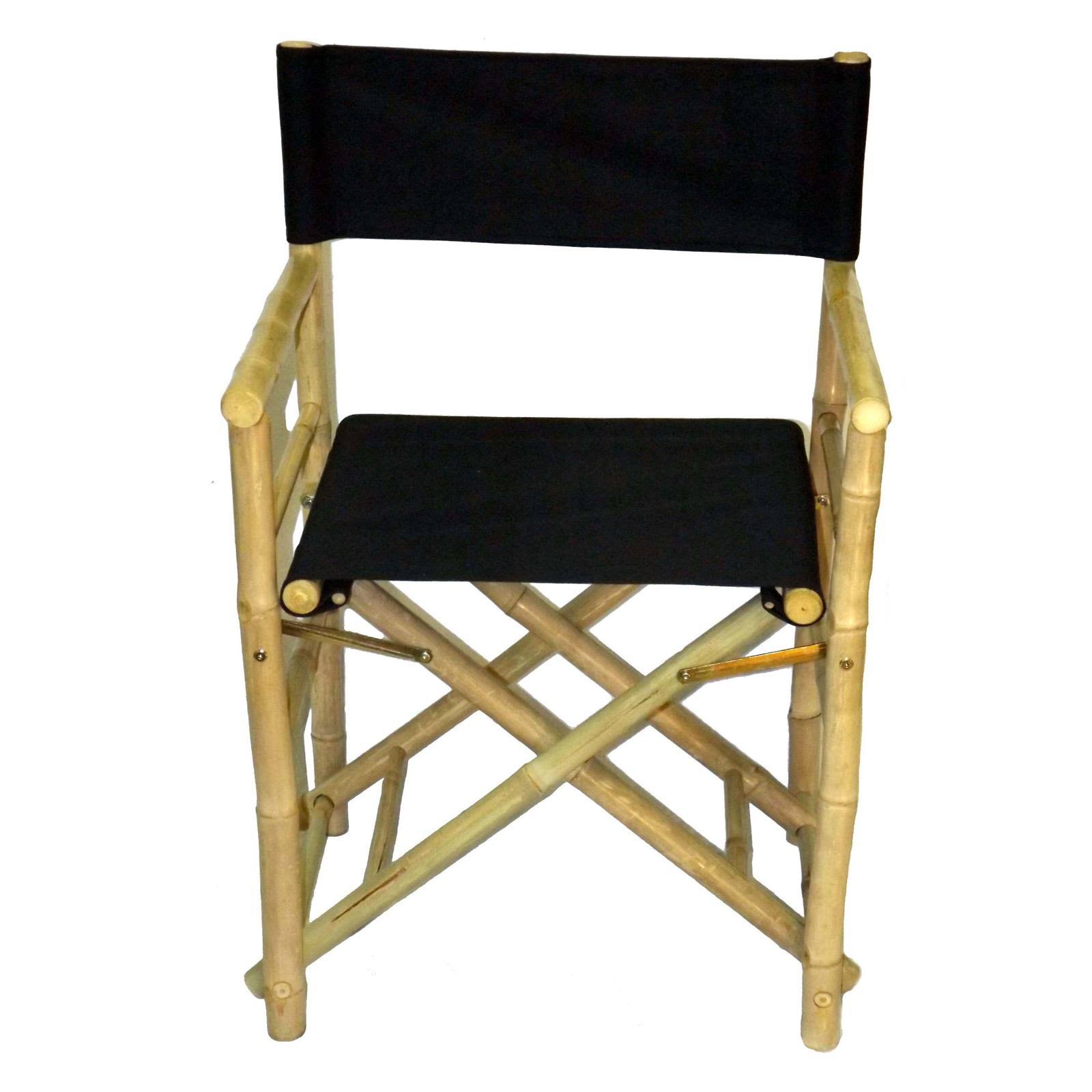 Bamboo 54 5113 Low Bamboo Director&s Chair (Set of 2), Black
