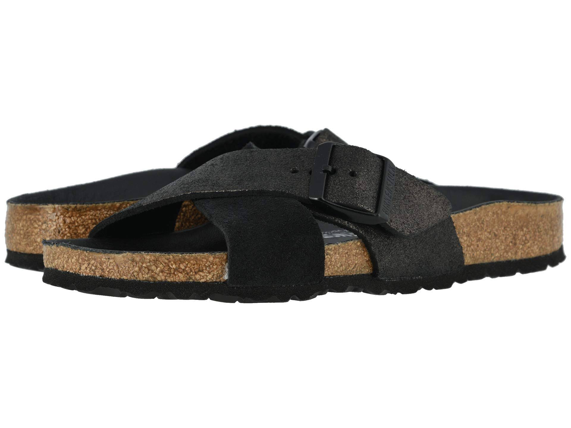 Birkenstock Siena Exquisite Suede Leather Sandals Black / 42N