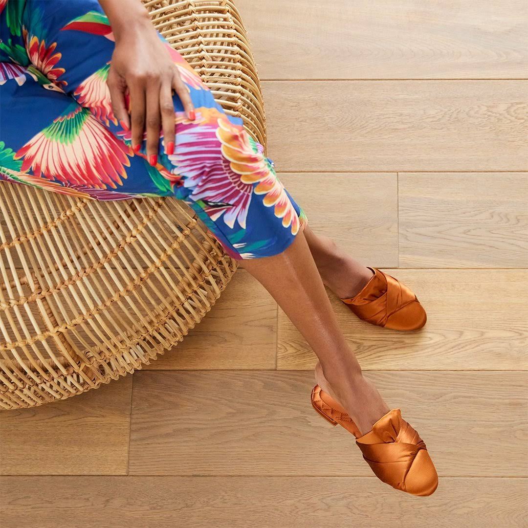 Birdies Songbird Mule, Size 6.5 in Copper Satin at Nordstrom