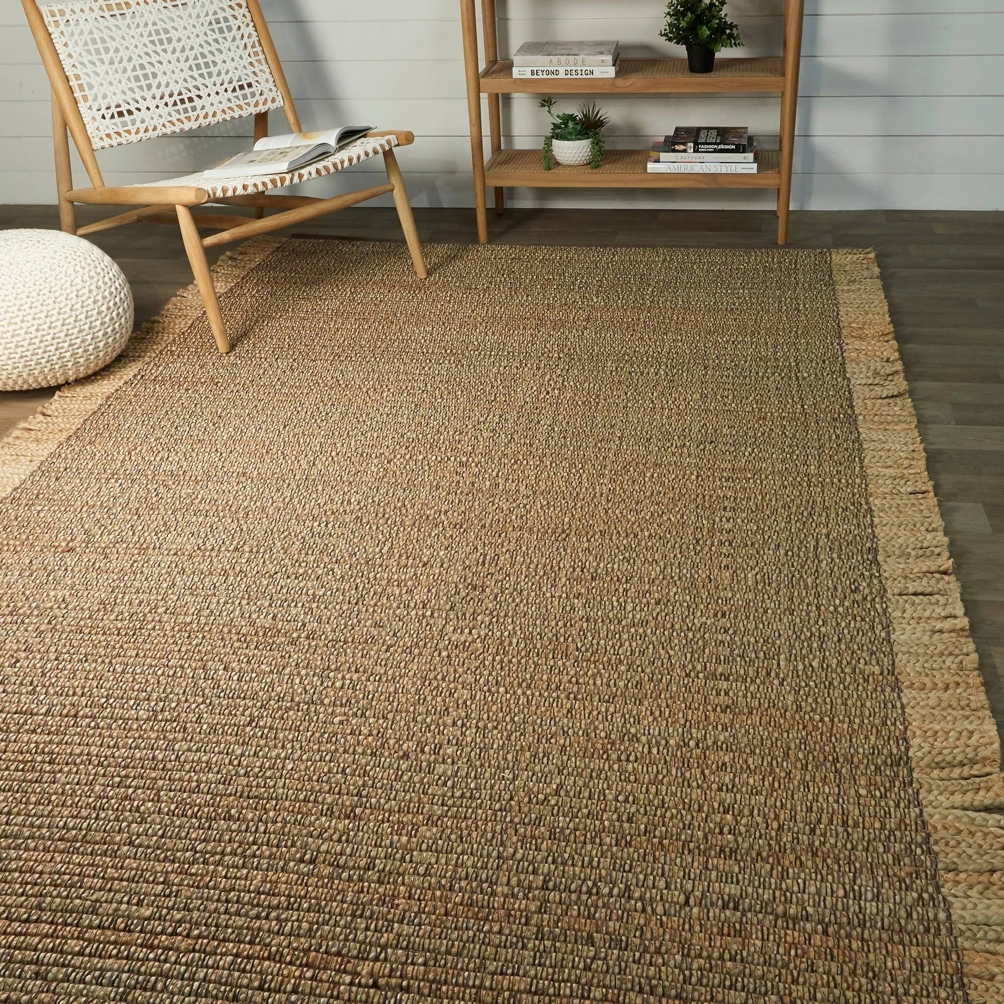 March Jute Sisal Natural Fiber Flatweave Area Rug - 4&7x22 x 7& - Tan