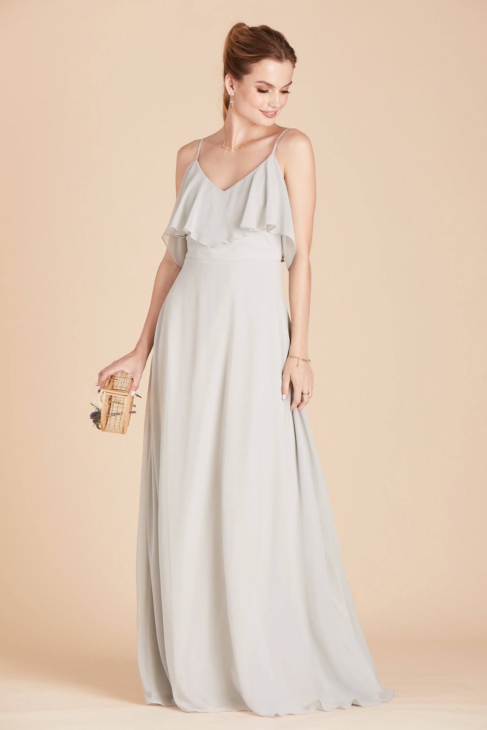 Jane Convertible Chiffon Bridesmaid Dress in Dove Gray M / Dove Gray