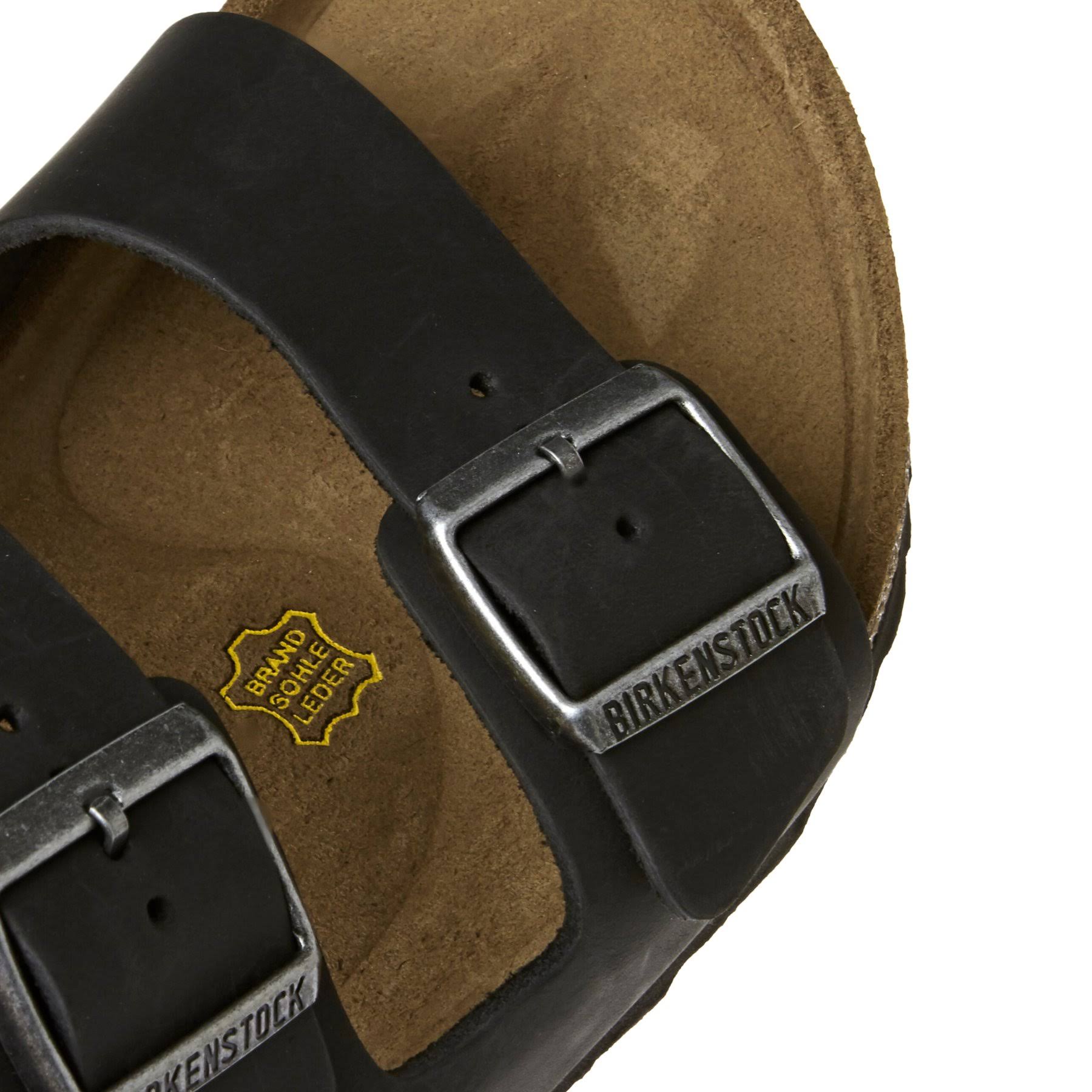 Birkenstock Arizona Oiled Leather Sandals - Black