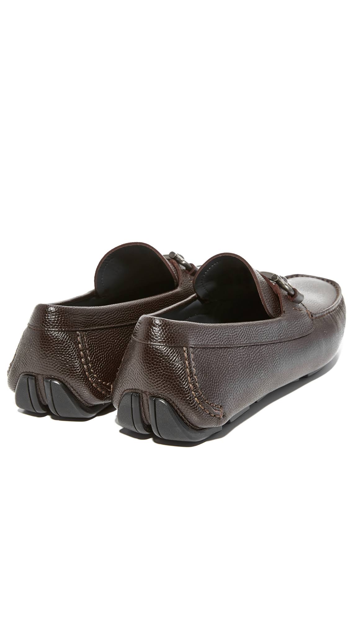 Salvatore Ferragamo Parigi Gancini Bit Leather Driver, 11 / Brown