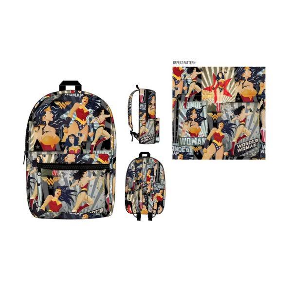 DC Comics Wonder Woman All Over Print Backpack