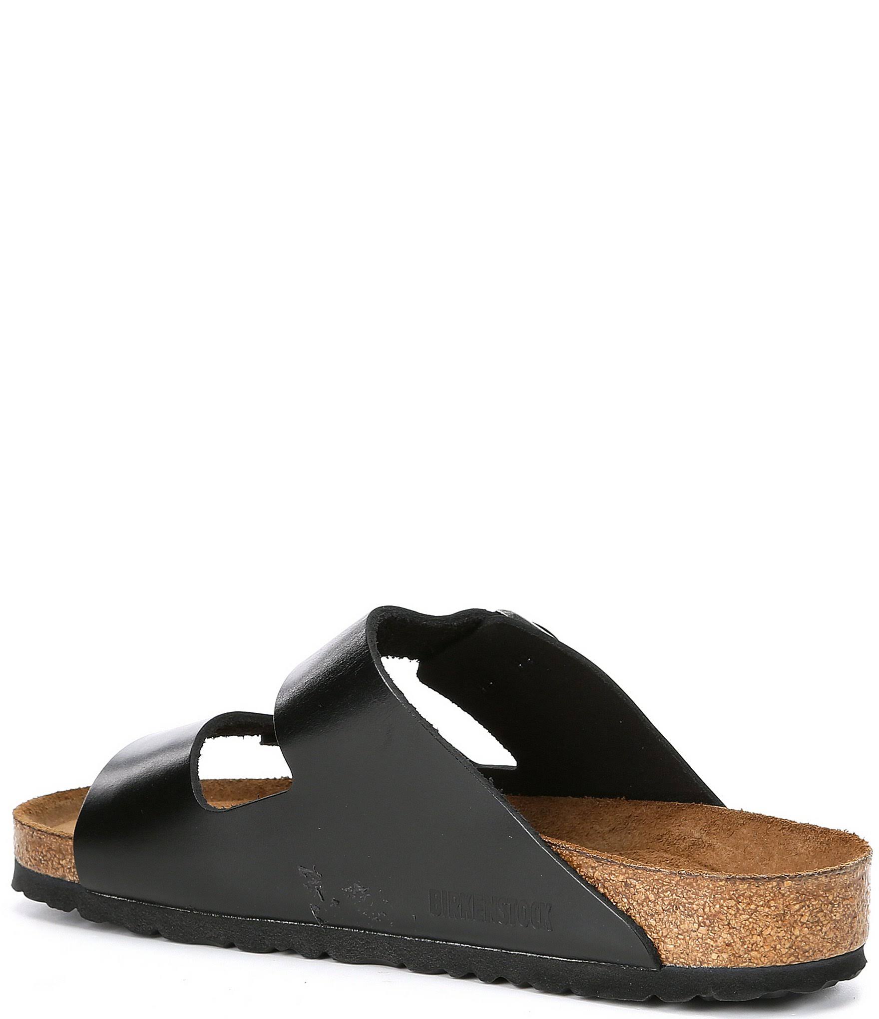 Birkenstock Arizona Soft Footbed - Leather (Unisex) Sandals Black Amalfi Leather : EU 46 (US Men's 13-13.5) Regular
