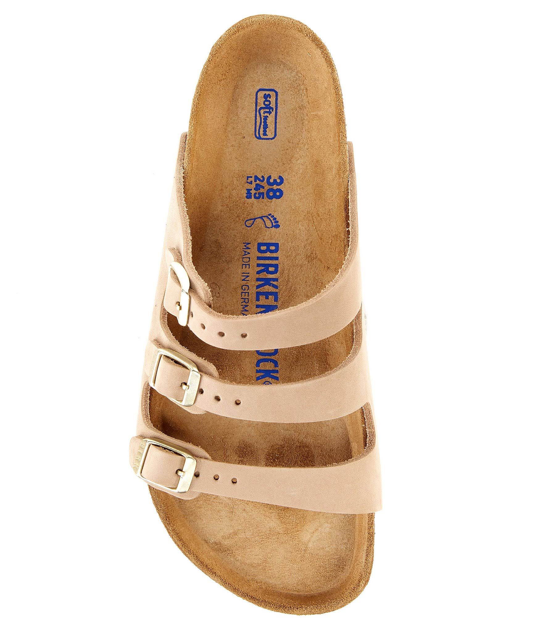 Birkenstock Women's Florida Fresh Soft Footbed Faded Khaki Nubuck