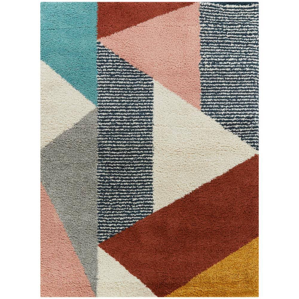 BALTA Merril Burnt Orange 5 ft. x 7 ft. Modern Shag Area Rug