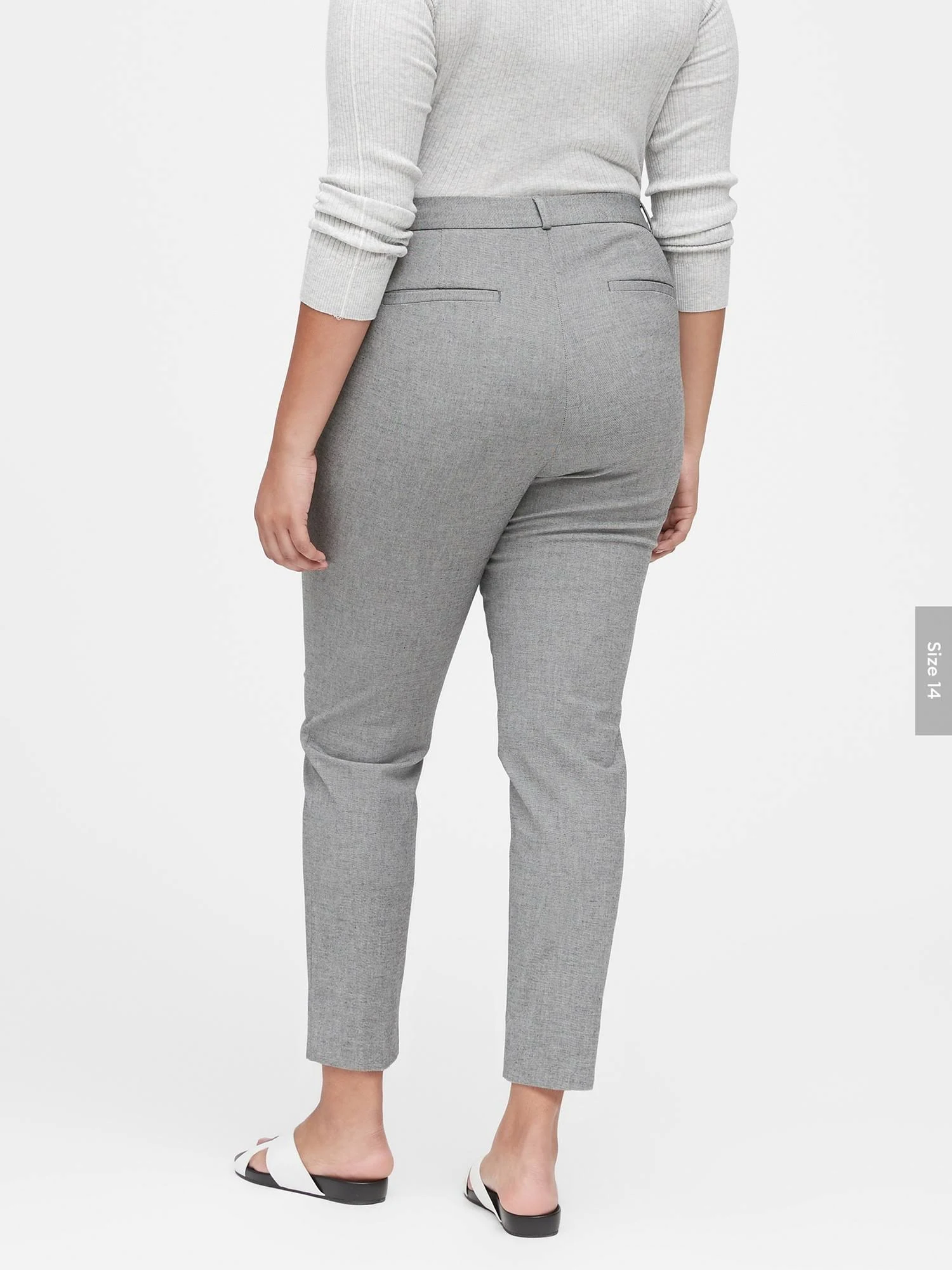 Banana Republic Women's Curvy Mid-Rise Skinny Sloan Pant Dark Gray Size 4 Short