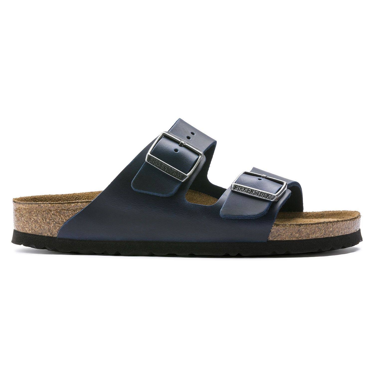 Birkenstock Arizona Soft Footbed - Oiled Leather Blue / 39 / Regular