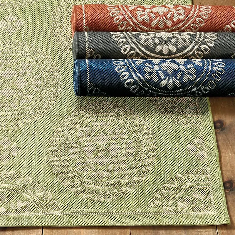 Antigua Indoor/Outdoor Rug Gray 8& x 11& - Ballard Designs