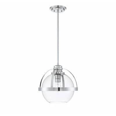Willem Single Globe Glass Pendant Finish: Polished Chrome