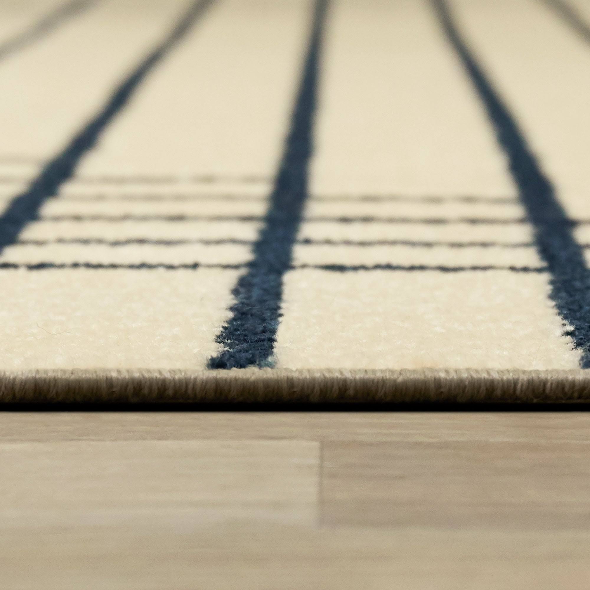 BALTA Shefford Taupe 5 ft. x 7 ft. Art Deco Striped Area Rug, Brown