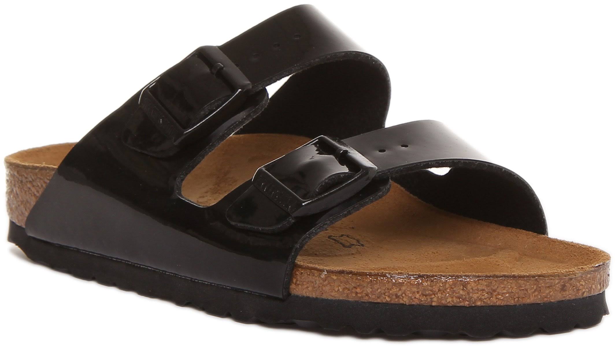 Birkenstock Slippers Arizona Patent, 1005292 - Black - 11.5