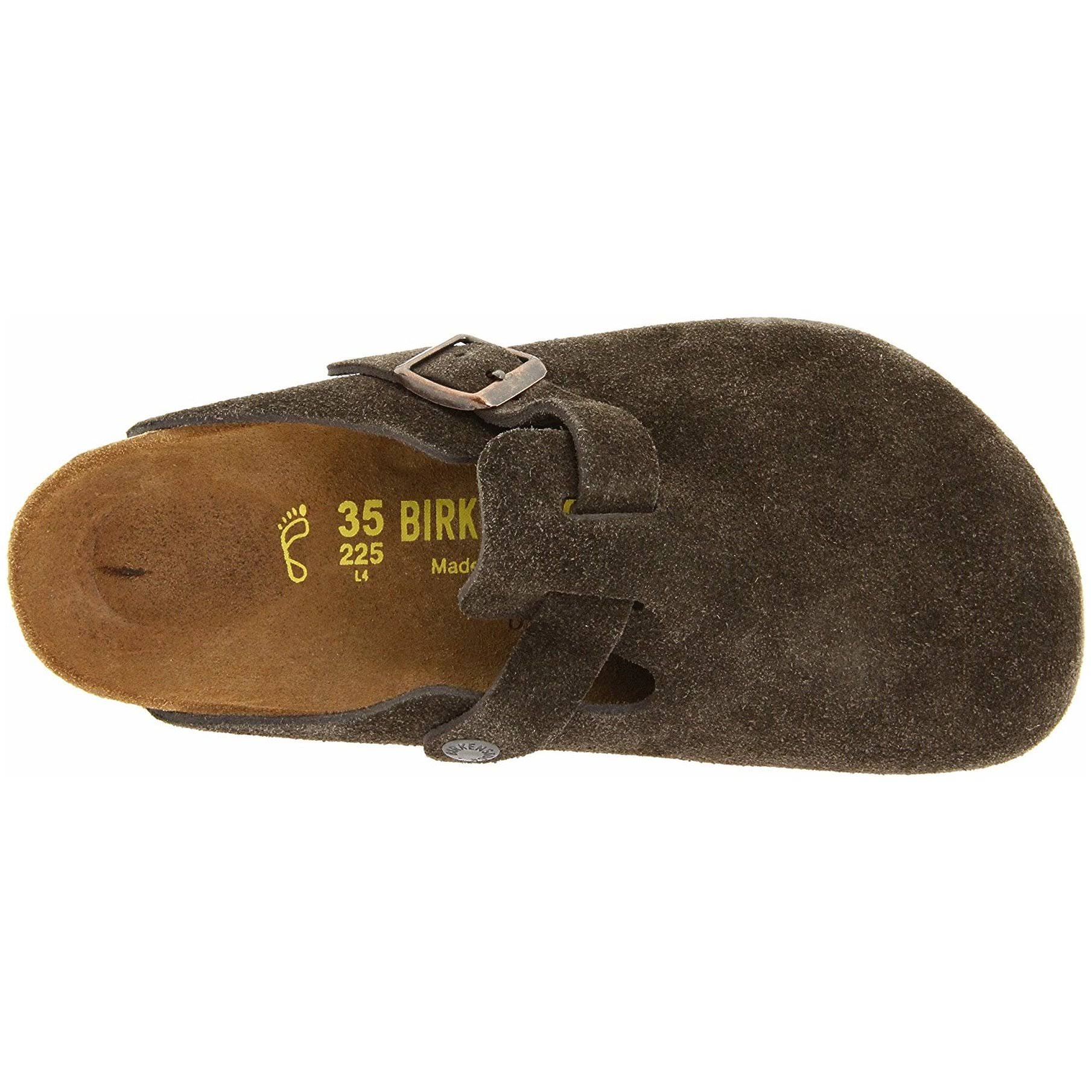 Birkenstock Unisex Boston Suede Clog, Size: 36 N, Mocha Suede