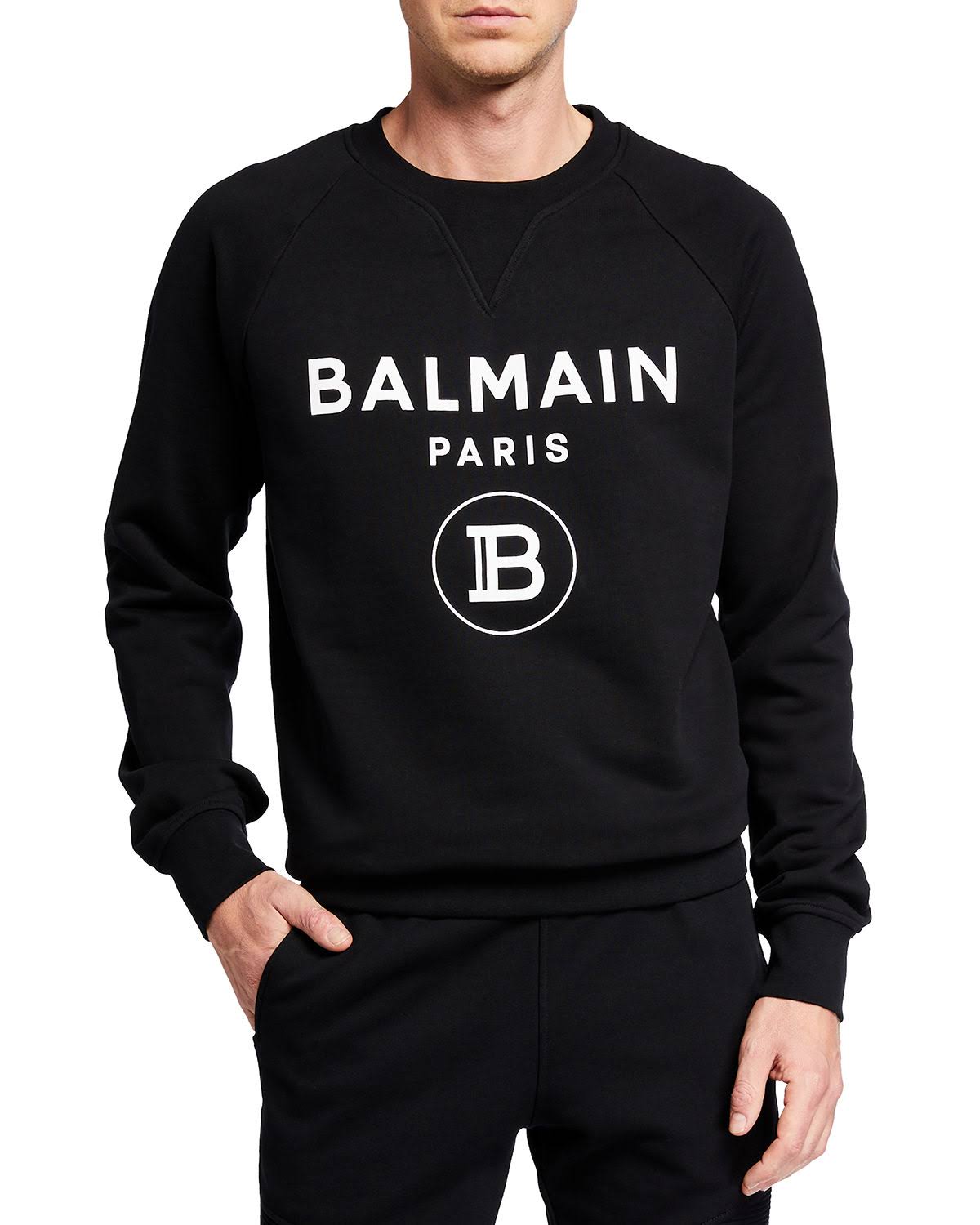 Balmain Black & White Logo Sweatshirt
