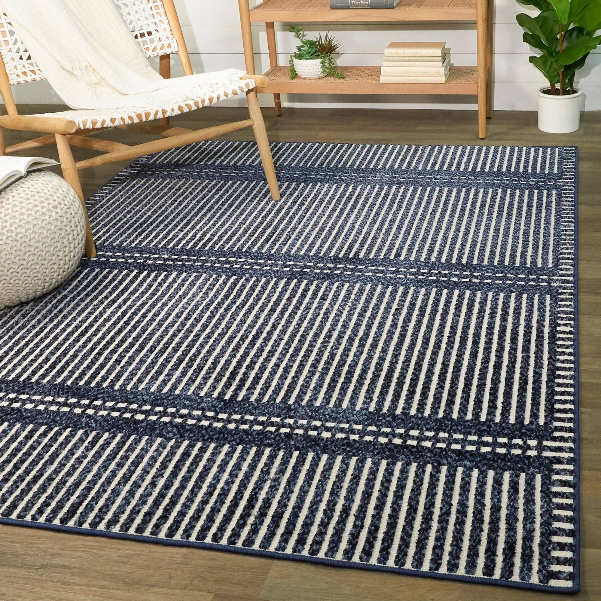 Sinclair Contemporary Area Rug - 2&7x22 x 7& Runner - Blue