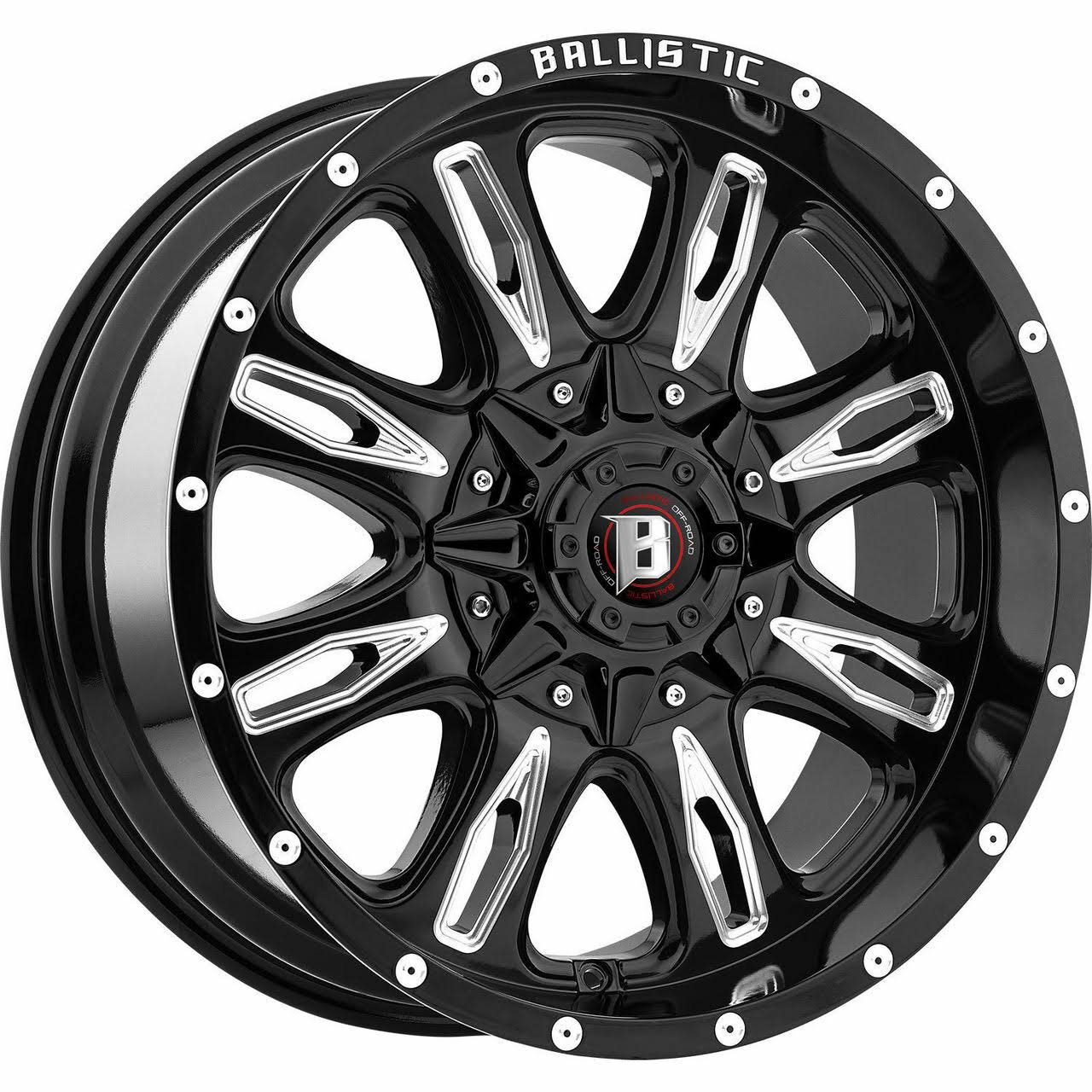 GMC Sierra Ballistic Machined Black 953 Scythe Wheel
