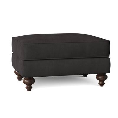 Birch Lane Durham 37x22 Rectangle Standard Ottoman Body Fabric: Tina Asphalt