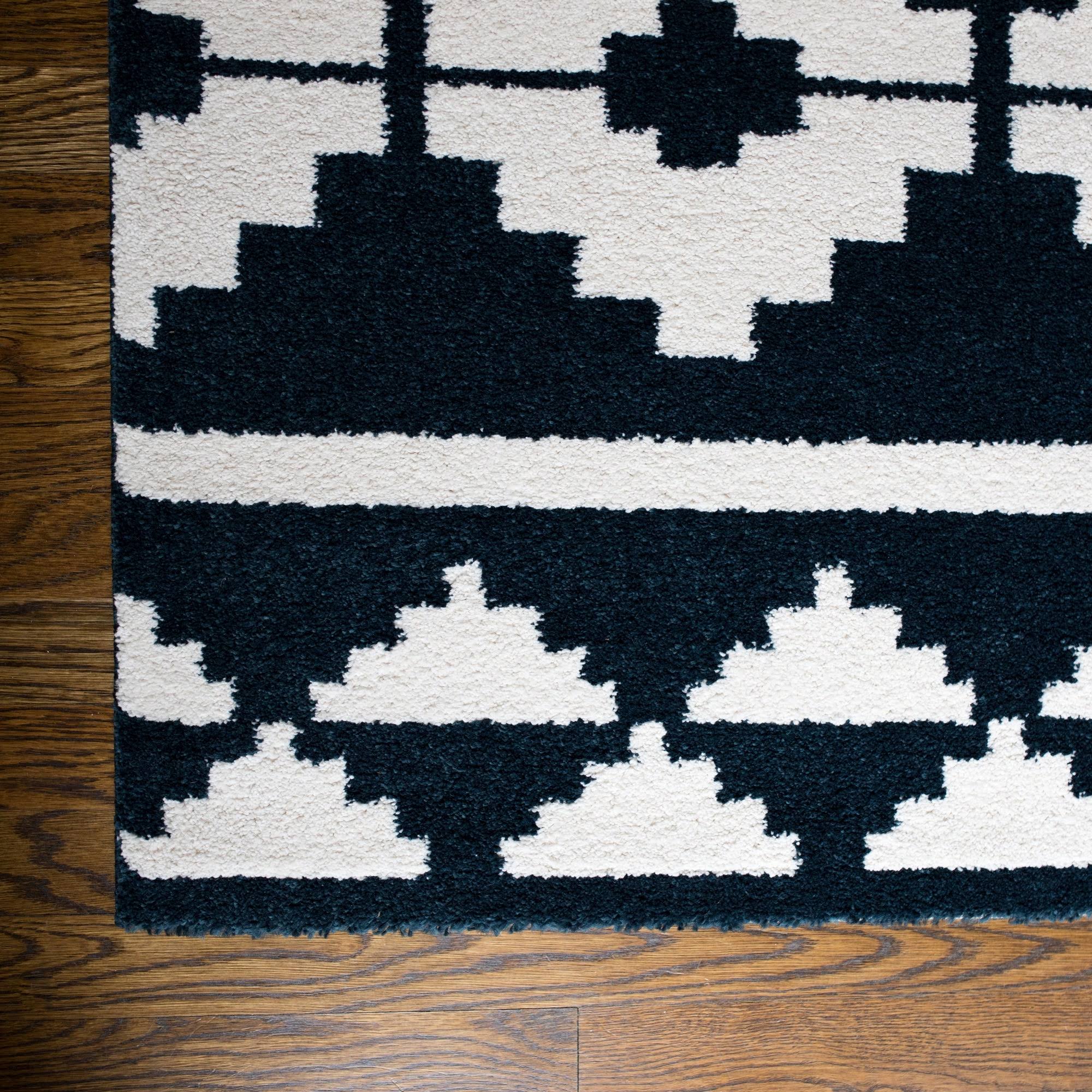 Karine Geometric Indoor Area Rug - 2& x 7& Runner - Cream