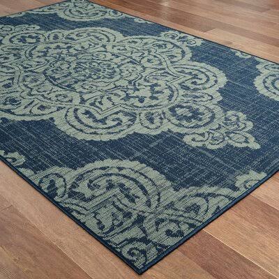 Quintin Oriental Navy Blue/Gray Indoor / Outdoor Rug Birch Lane Rug Size: Rectangle 8&6x22 x 13&