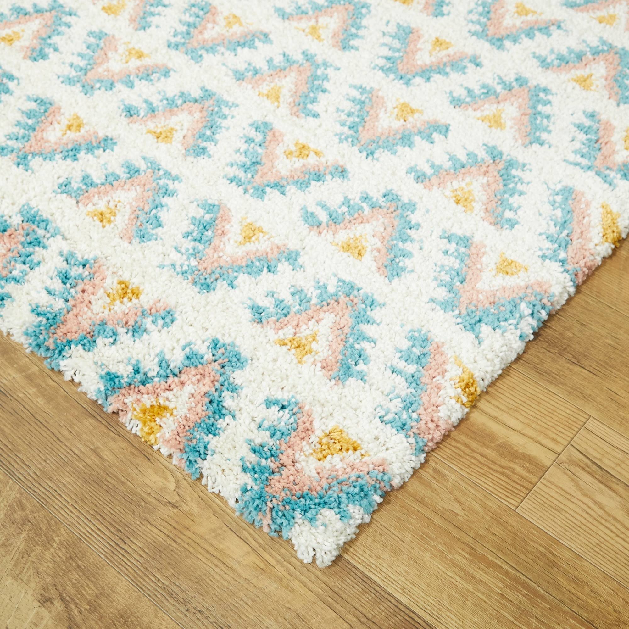 Hadley Geometric Moroccan Shag Berber Area Rug - 2&7x22 x 7& Runner - Rust