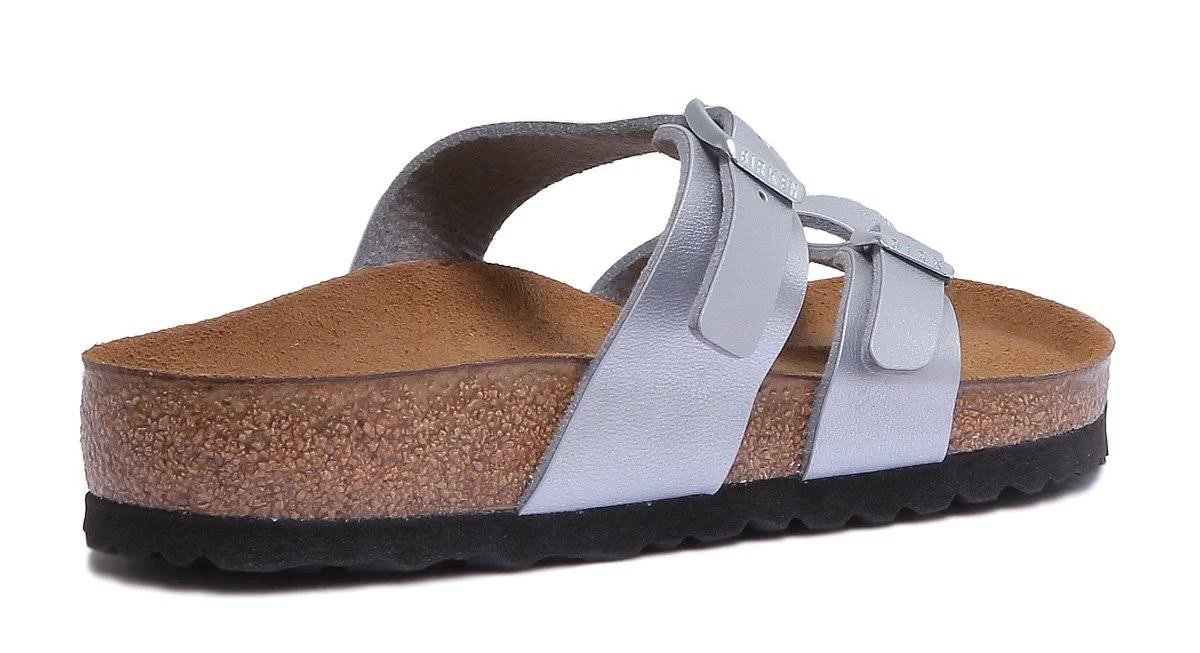 Birkenstock Mayari Birko-Flor Silver Thong Sandals