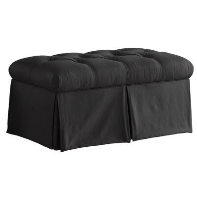 Birch Lane Junious Storage Ottoman Upholstery Color: Black