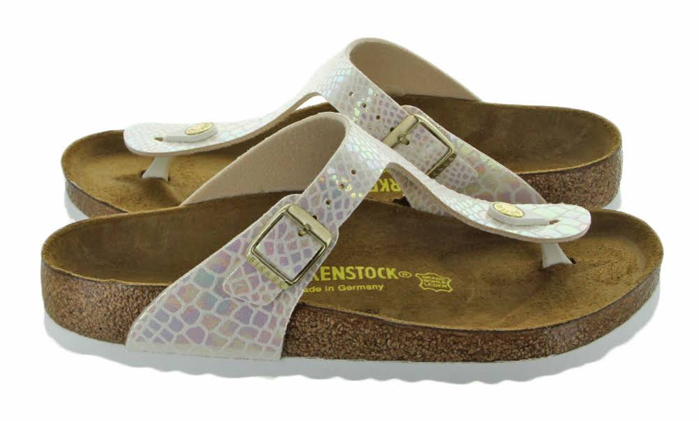 Birkenstock Gizeh Snake Birko-Flor Sandal - Cream