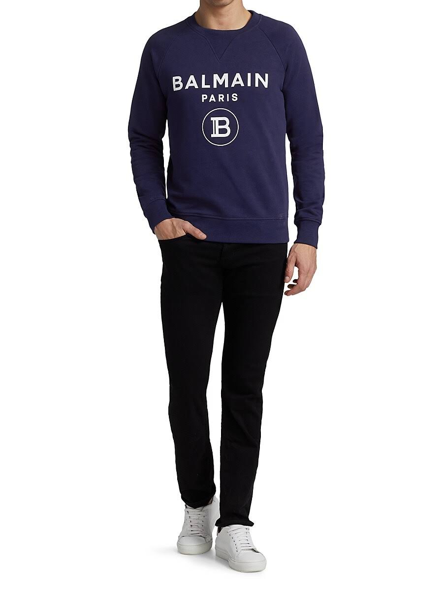 Balmain Black & White Logo Sweatshirt