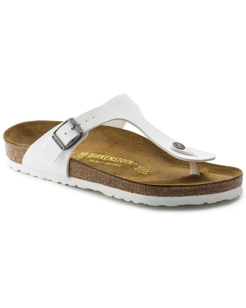 Birkenstock Gizeh Birko-Flor White Thong Sandals
