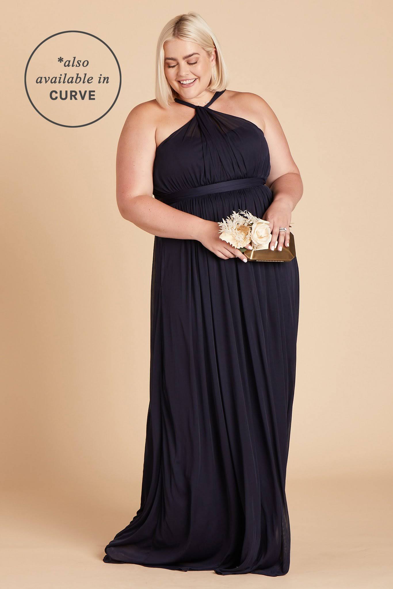 Birdy Grey Kiko Bridesmaid Dress in Navy Xs / Navy