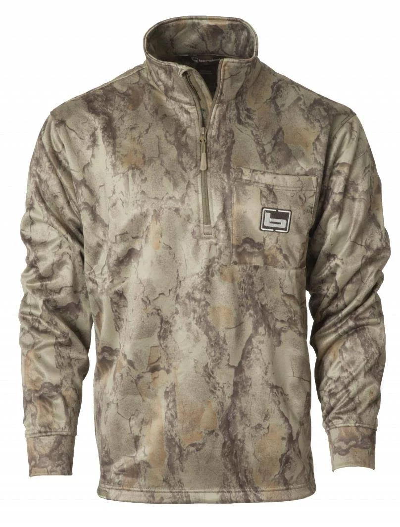 Banded Men's Tec Fleece 1/4 Zip Pullover Long Sleeve Polyester