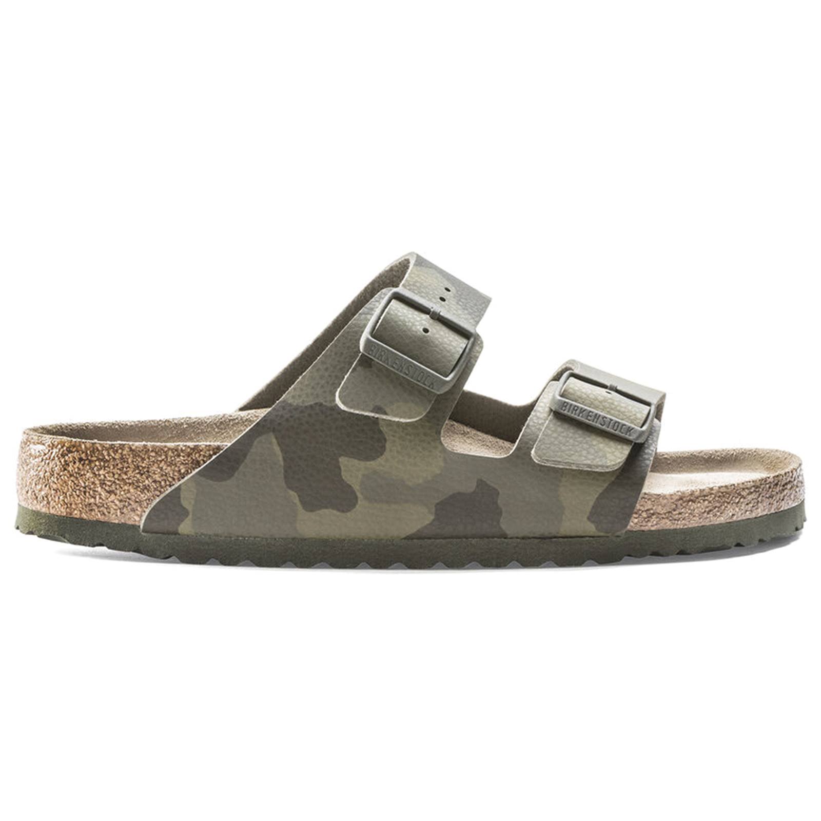 Birkenstock Arizona Camouflage-Print Leather Sandals - Green