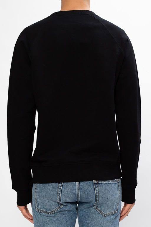 Balmain Logo Print Cotton Jersey Sweatshirt - Black - Sweatshirts