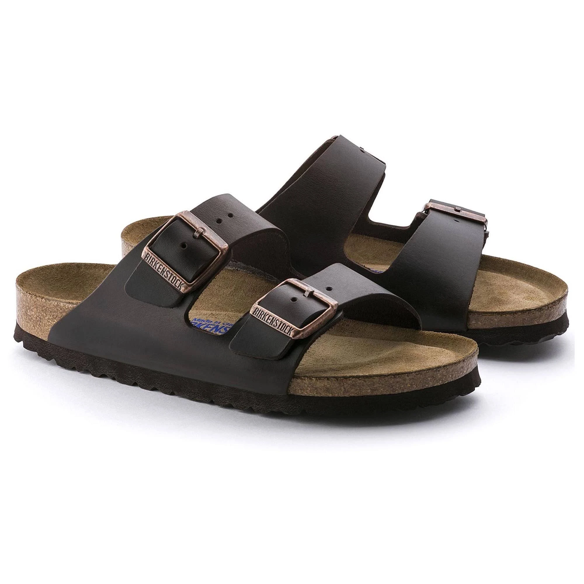 Birkenstock Arizona Soft Footbed Sandal - 38 - Brown Amalfi Leather
