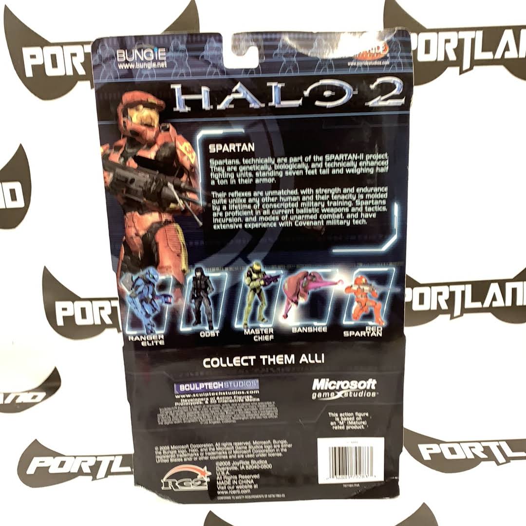 Halo 2 Series 4 Figure: Red Spartan with Blue Trim