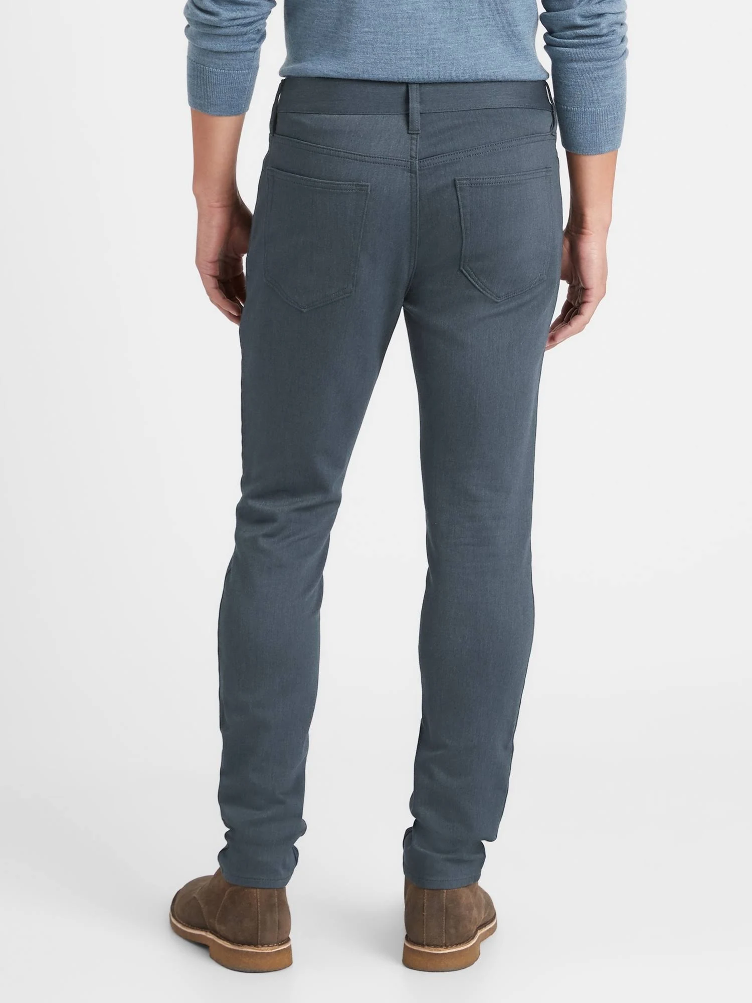 Banana Republic Men's Skinny Heathered Traveler Pant Navy Size 33W 34L