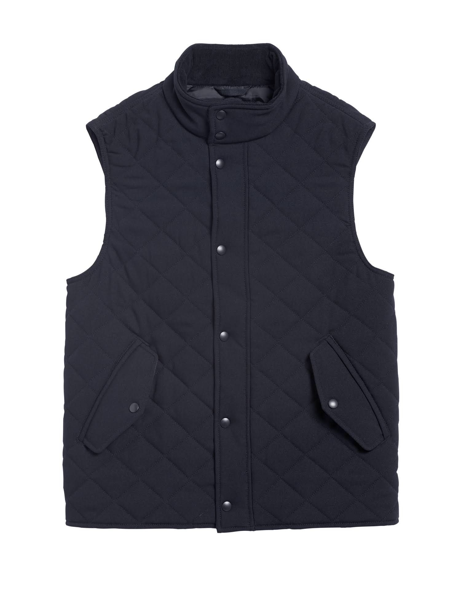 Banana Republic Men's Water-Repellent Quilted Vest Navy Size M