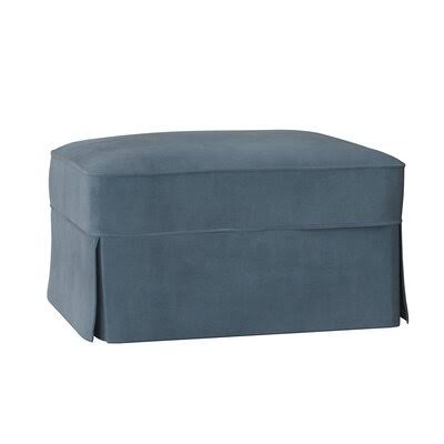 Wayfair Custom Upholstery Barrand Ottoman Body Fabric: Tina Airforce