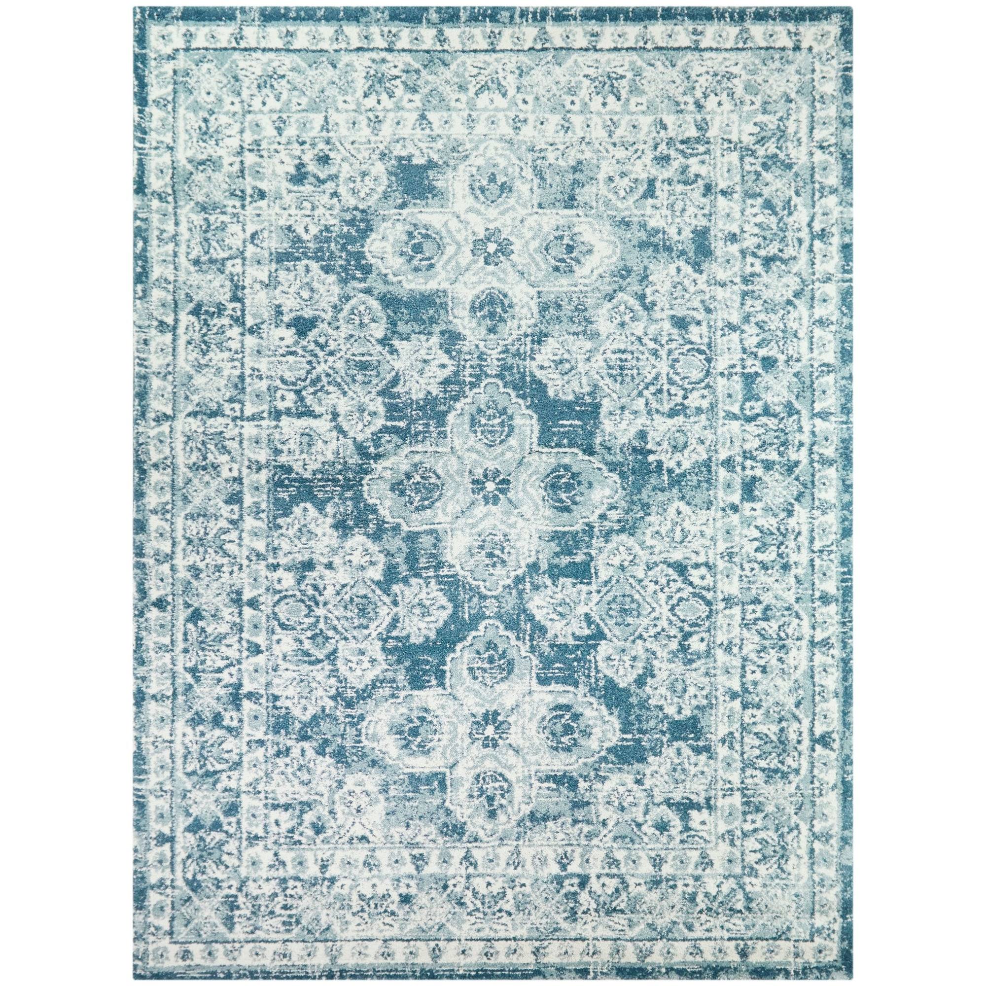 Roche Distressed Oriental Area Rug - 2&7x22 x 7& - Teal
