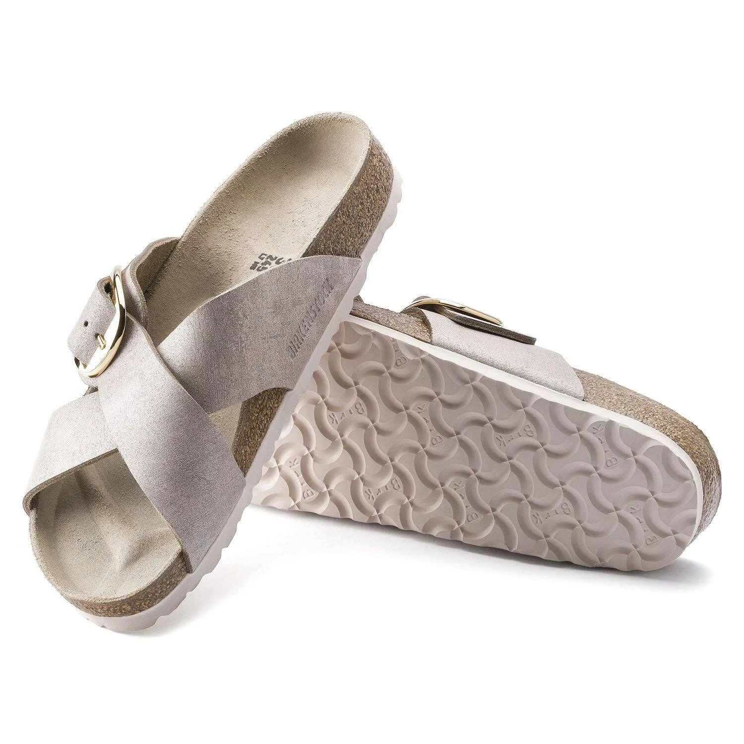 Birkenstock Women's Siena Big Buckle Washed Metallic Rose Gold